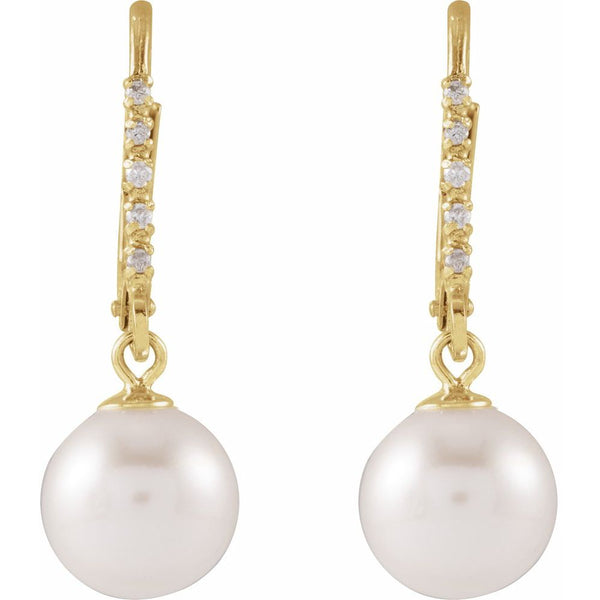 Rosée de Montmartre, Pearl & Diamond Drop Earrings