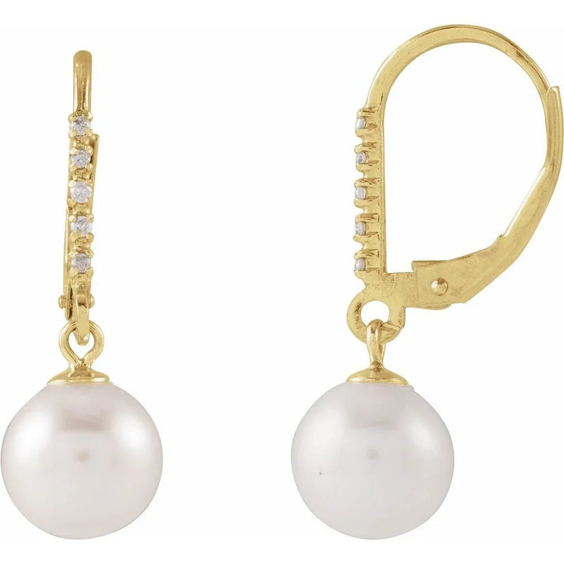 Rosée de Montmartre, Pearl & Diamond Drop Earrings