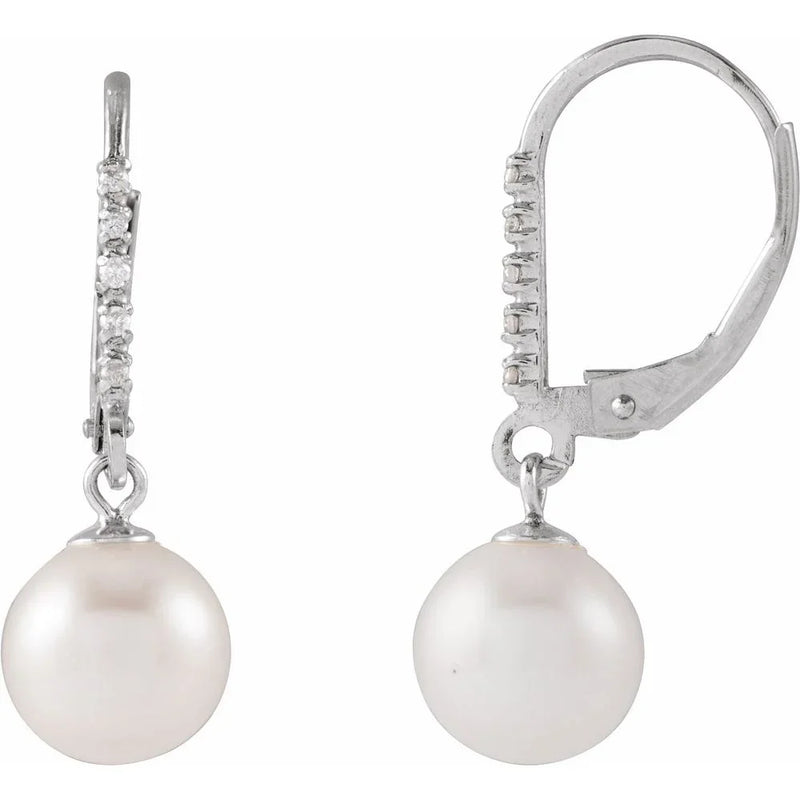 Rosée de Montmartre, Pearl & Diamond Drop Earrings