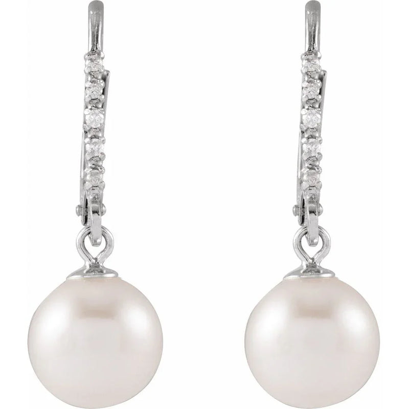 Rosée de Montmartre, Pearl & Diamond Drop Earrings