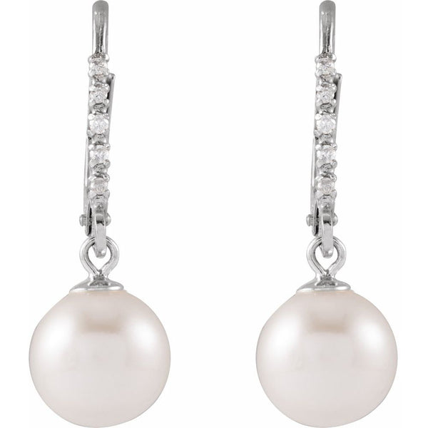 Rosée de Montmartre, Pearl & Diamond Drop Earrings