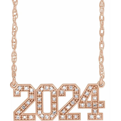 Lumière de Montmartre, Gold Diamond Numbers Necklace