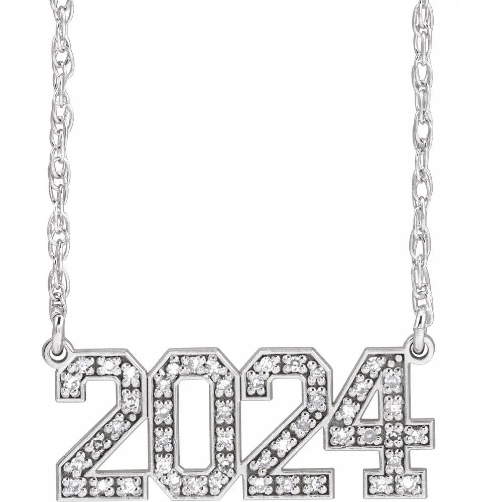 Lumière de Montmartre, Gold Diamond Numbers Necklace