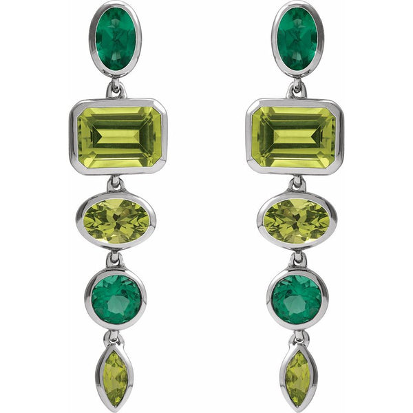 La Verdure de Biarritz, Emerald Peridot Drop Earrings