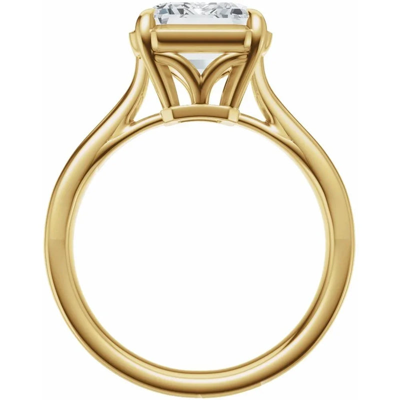 Lumière de Fontainebleau, Diamond Emerald Engagement Ring