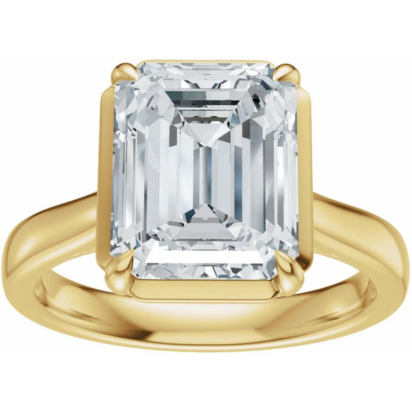 Lumière de Fontainebleau, Diamond Emerald Engagement Ring