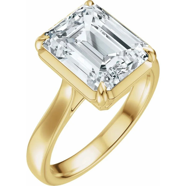 Lumière de Fontainebleau, Diamond Emerald Engagement Ring