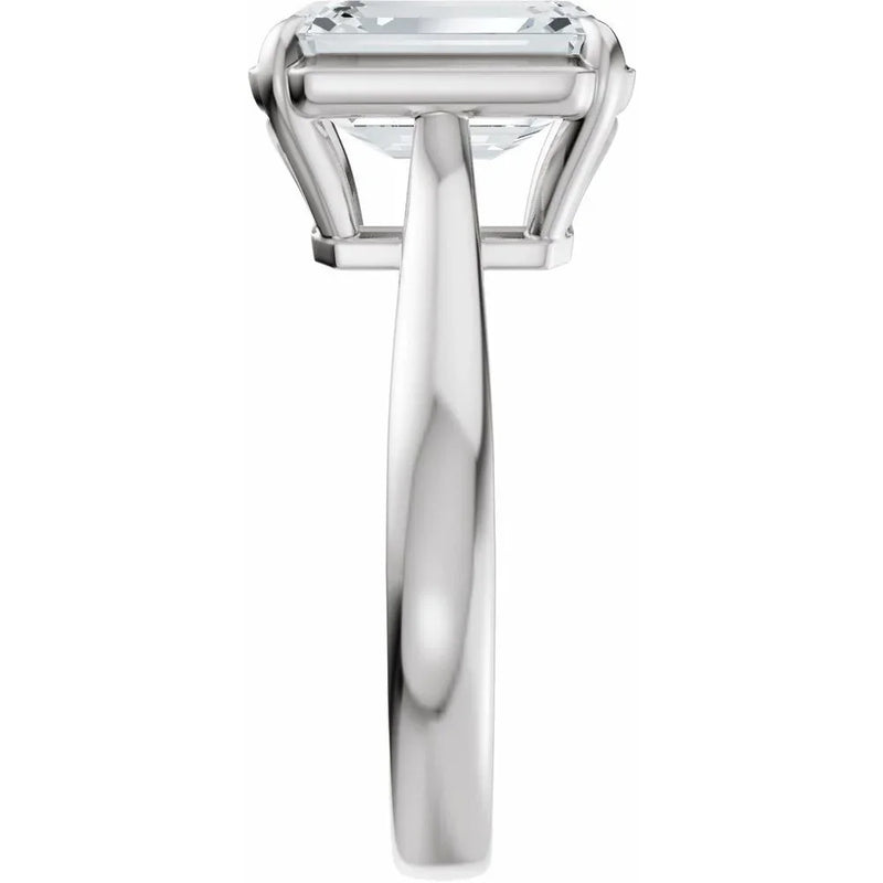 Lumière de Fontainebleau, Diamond Emerald Engagement Ring