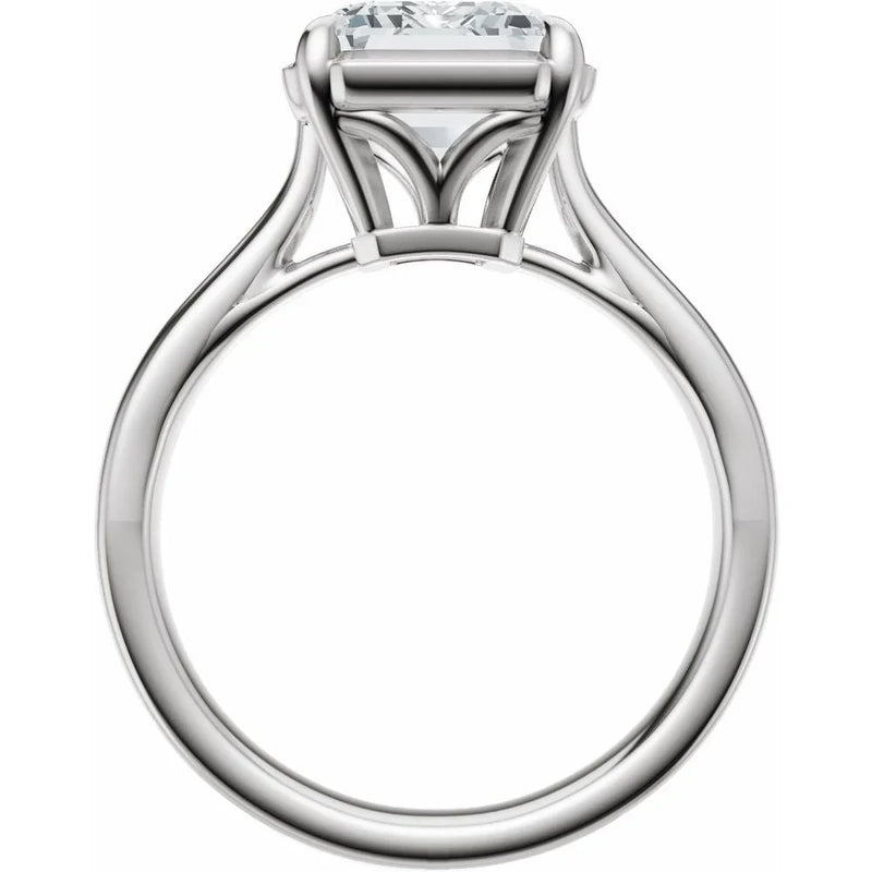 Lumière de Fontainebleau, Diamond Emerald Engagement Ring