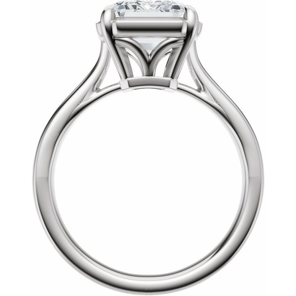 Lumière de Fontainebleau, Diamond Emerald Engagement Ring