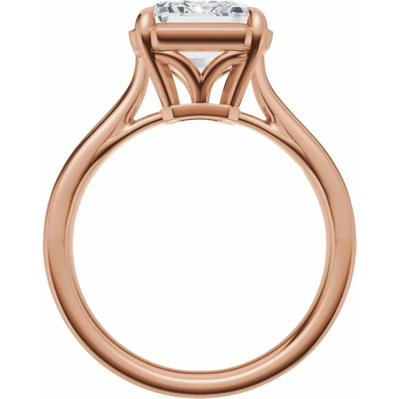 Lumière de Fontainebleau, Diamond Emerald Engagement Ring