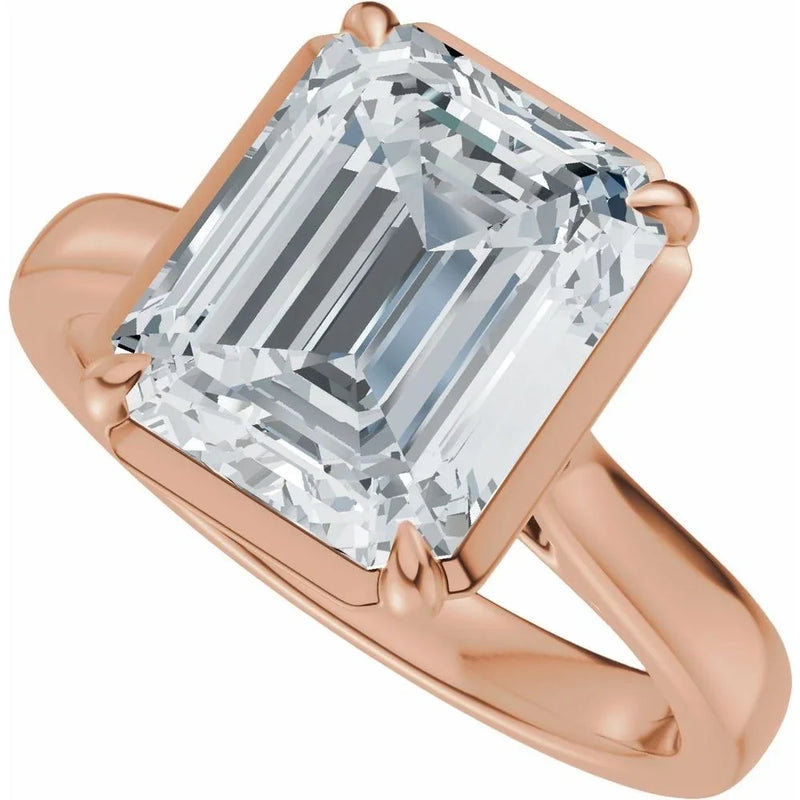 Lumière de Fontainebleau, Diamond Emerald Engagement Ring