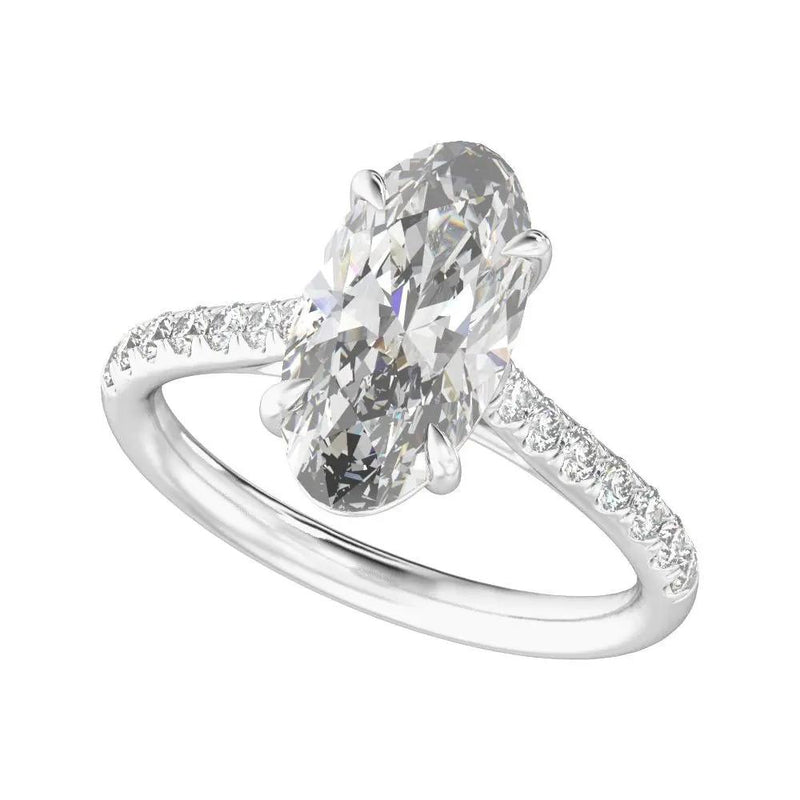 Biarritz Lumineux, Lab Grown Diamond Oval Engagement Ring