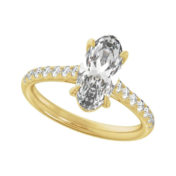 Biarritz Lumineux, Lab Grown Diamond Oval Engagement Ring