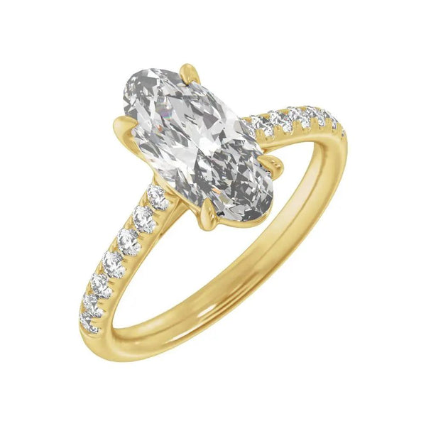 Biarritz Lumineux, Lab Grown Diamond Oval Engagement Ring