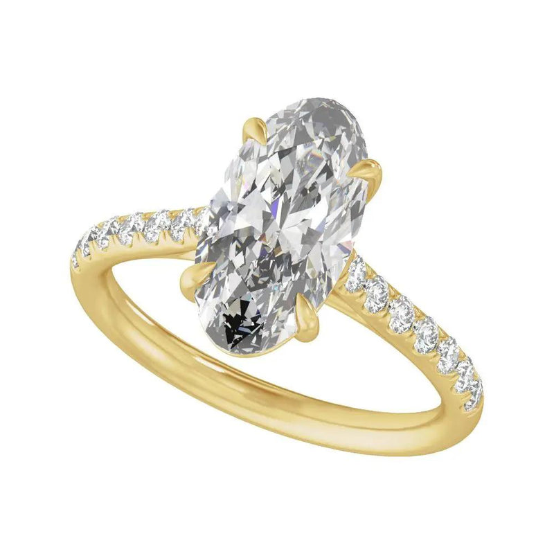 Biarritz Lumineux, Lab Grown Diamond Oval Engagement Ring