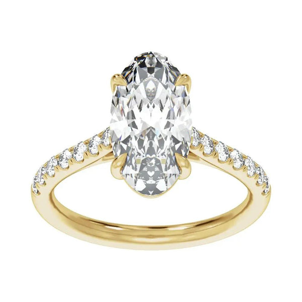 Biarritz Lumineux, Lab Grown Diamond Oval Engagement Ring