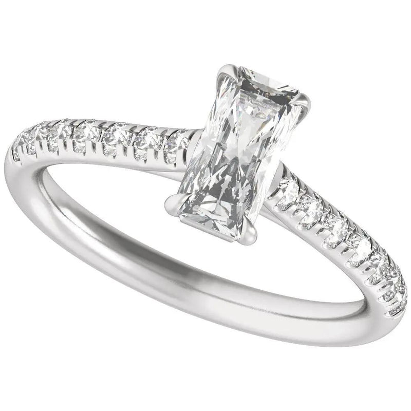 Rayon du Midi, 14K Gold Lab Grown Diamond Radiant Engagement Ring