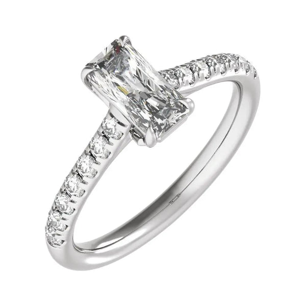 Rayon du Midi, 14K Gold Lab Grown Diamond Radiant Engagement Ring