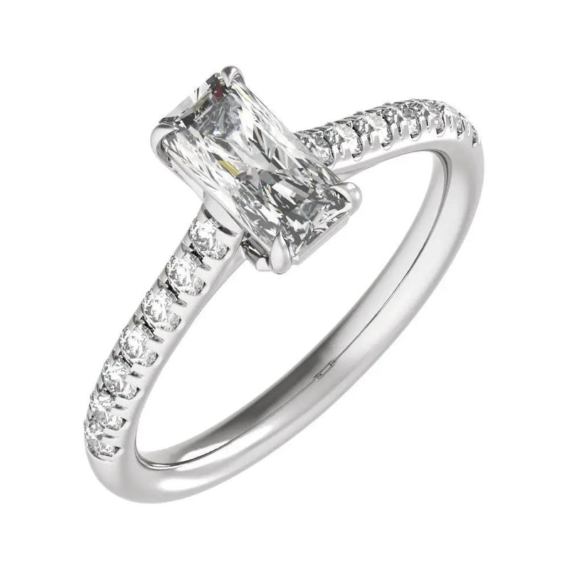 Rayon du Midi, 14K Gold Lab Grown Diamond Radiant Engagement Ring