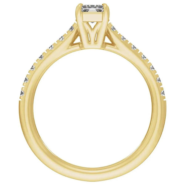 Rayon du Midi, 14K Gold Lab Grown Diamond Radiant Engagement Ring