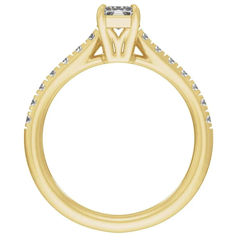 Rayon du Midi, 14K Gold Lab Grown Diamond Radiant Engagement Ring