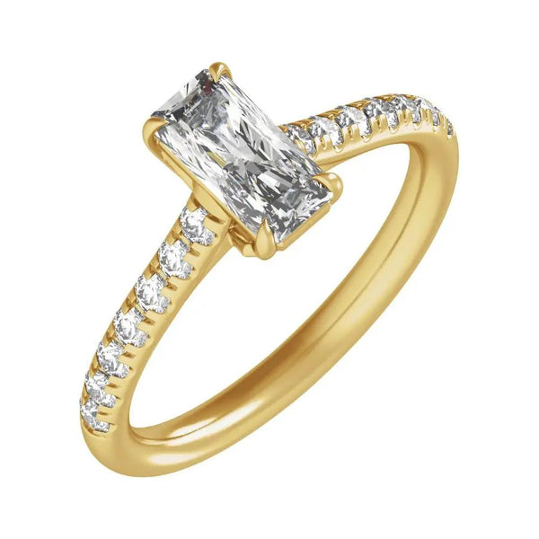 Rayon du Midi, 14K Gold Lab Grown Diamond Radiant Engagement Ring