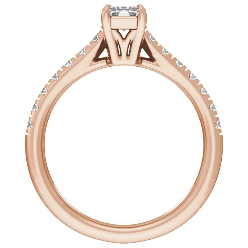 Rayon du Midi, 14K Gold Lab Grown Diamond Radiant Engagement Ring