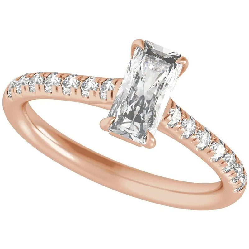 Rayon du Midi, 14K Gold Lab Grown Diamond Radiant Engagement Ring