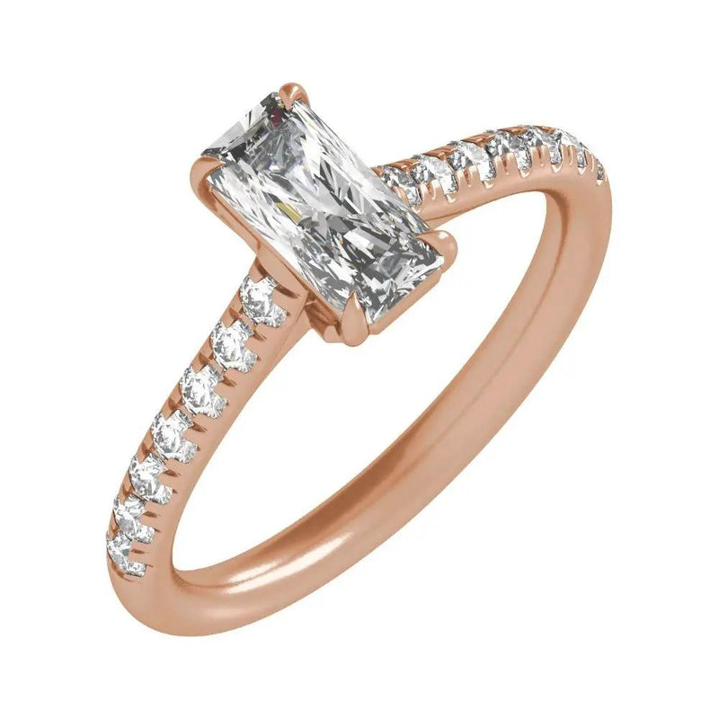 Rayon du Midi, 14K Gold Lab Grown Diamond Radiant Engagement Ring