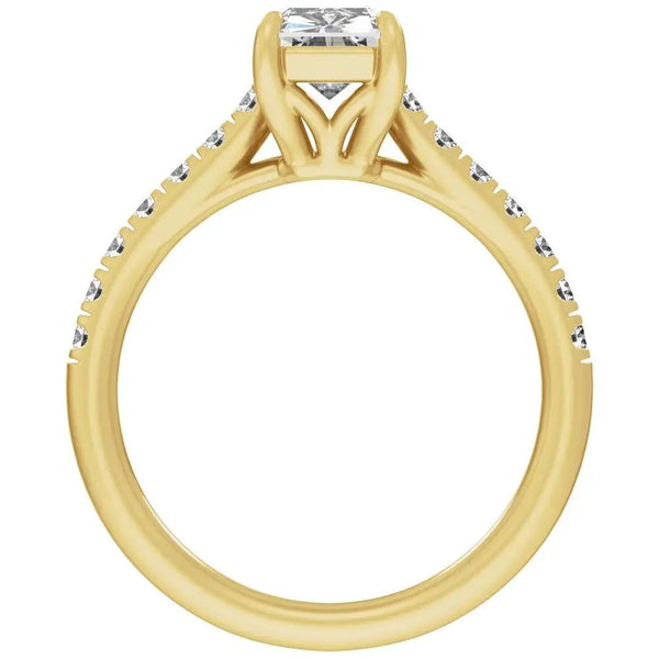 Rayon du Midi, 14K Gold Lab Grown Diamond Radiant Engagement Ring