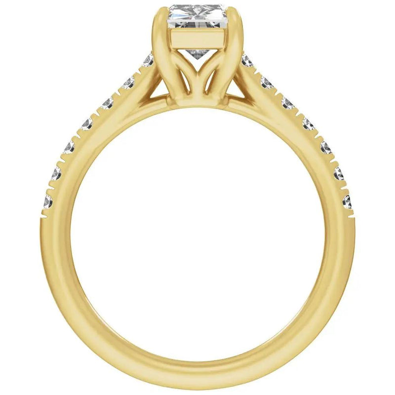 Rayon du Midi, 14K Gold Lab Grown Diamond Radiant Engagement Ring