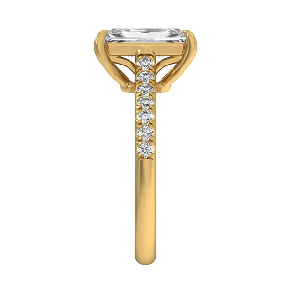 Rayon du Midi, 14K Gold Lab Grown Diamond Radiant Engagement Ring