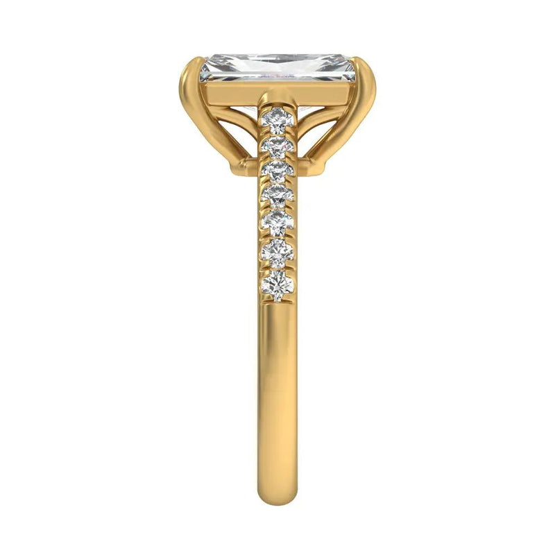 Rayon du Midi, 14K Gold Lab Grown Diamond Radiant Engagement Ring