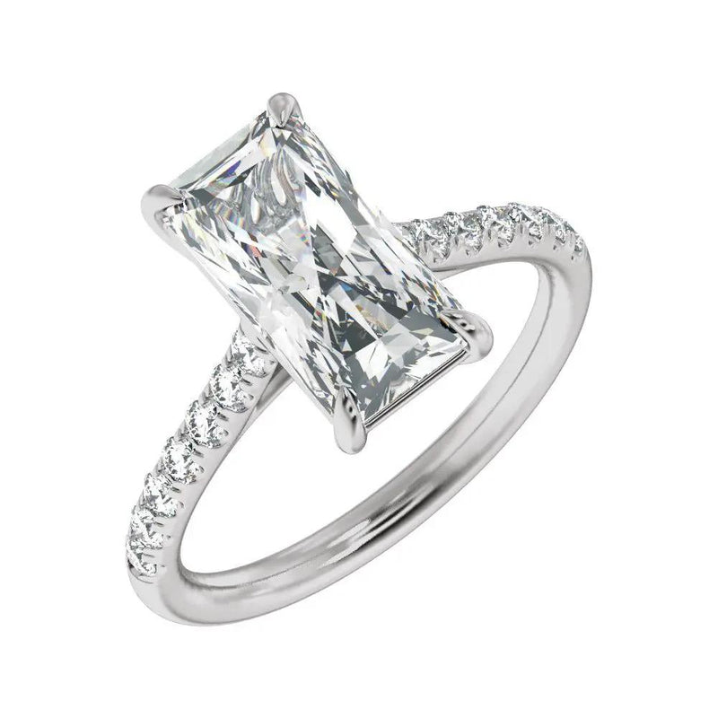 Rayon du Midi, 14K Gold Lab Grown Diamond Radiant Engagement Ring