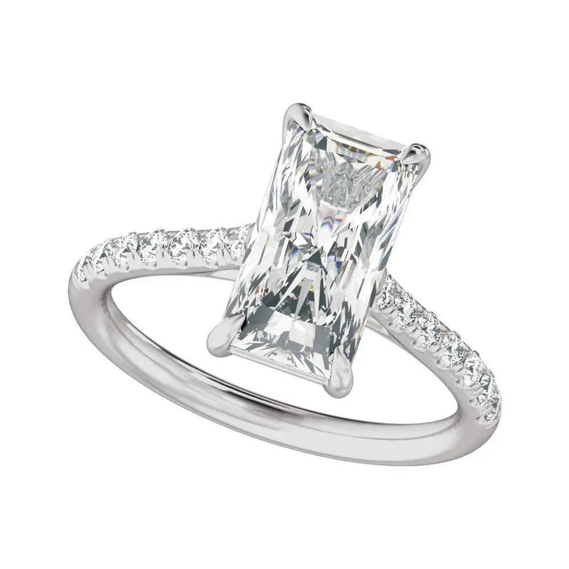 Rayon du Midi, 14K Gold Lab Grown Diamond Radiant Engagement Ring