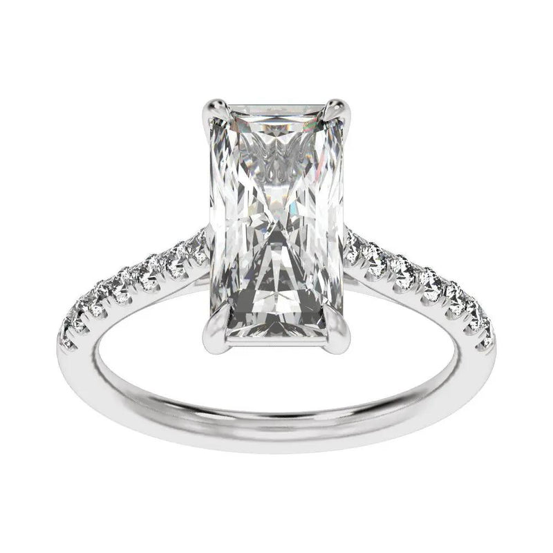 Rayon du Midi, 14K Gold Lab Grown Diamond Radiant Engagement Ring