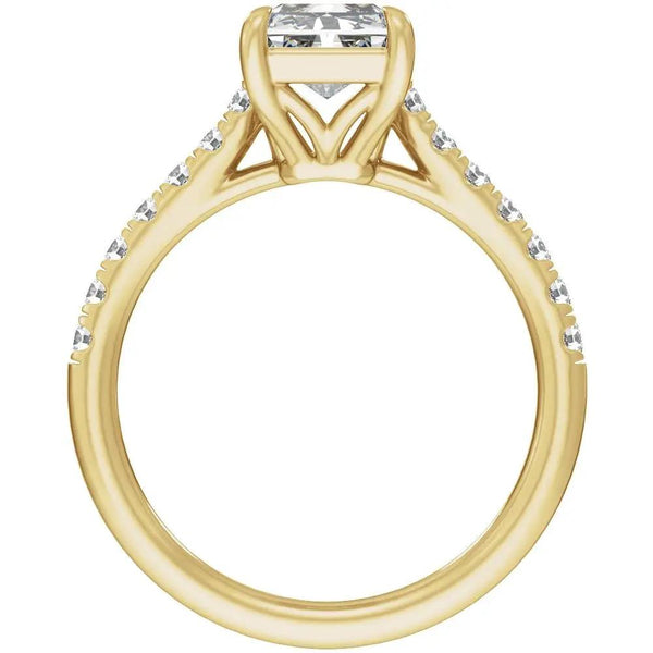 Rayon du Midi, 14K Gold Lab Grown Diamond Radiant Engagement Ring