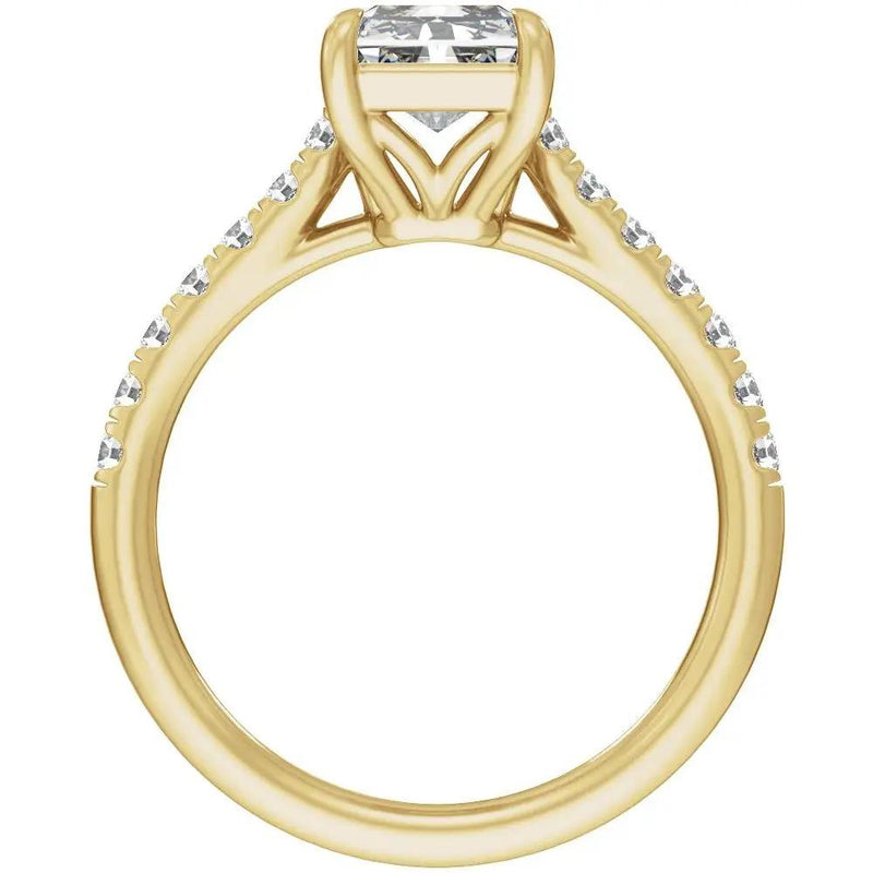 Rayon du Midi, 14K Gold Lab Grown Diamond Radiant Engagement Ring