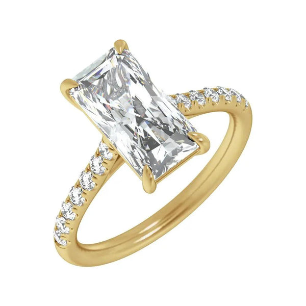 Rayon du Midi, 14K Gold Lab Grown Diamond Radiant Engagement Ring