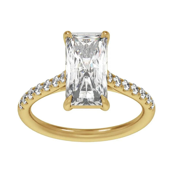 Rayon du Midi, 14K Gold Lab Grown Diamond Radiant Engagement Ring