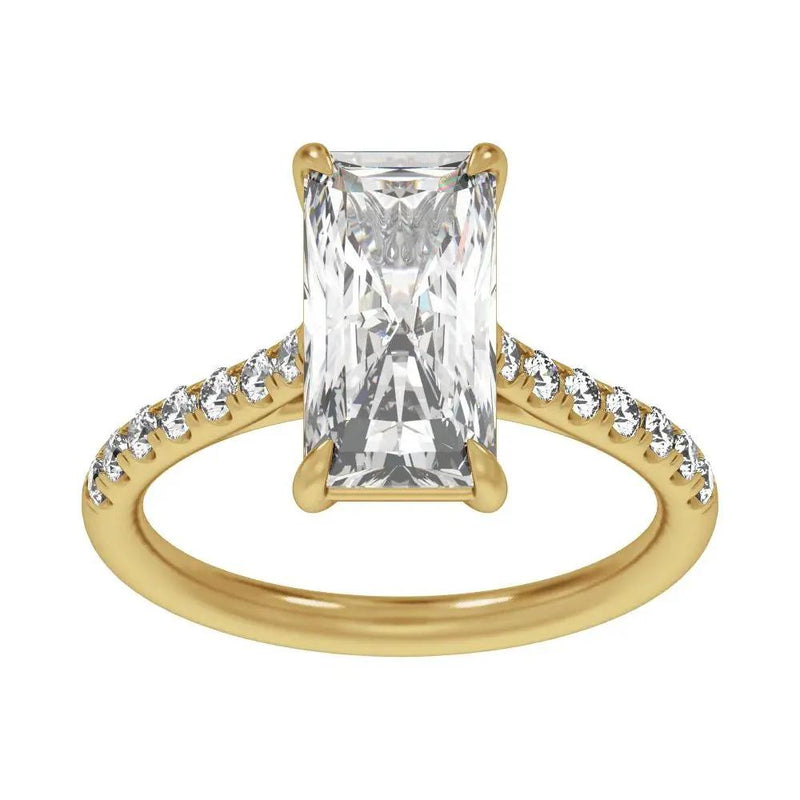 Rayon du Midi, 14K Gold Lab Grown Diamond Radiant Engagement Ring