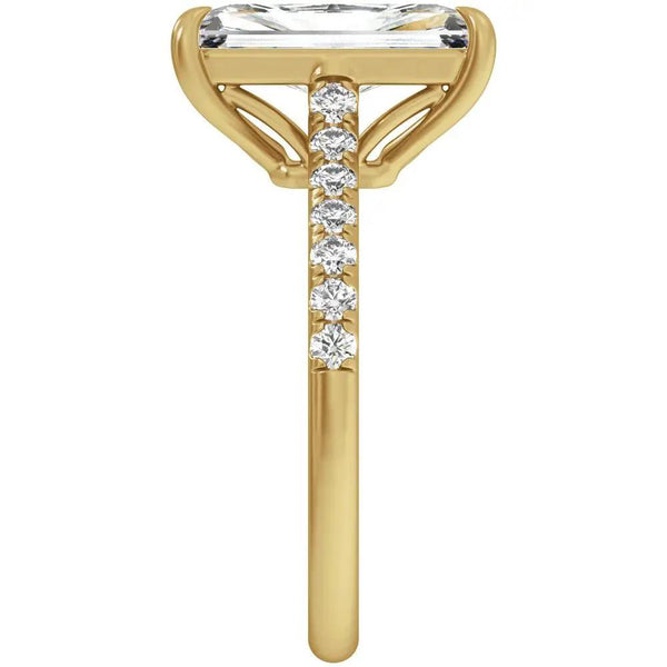 Rayon du Midi, 14K Gold Lab Grown Diamond Radiant Engagement Ring
