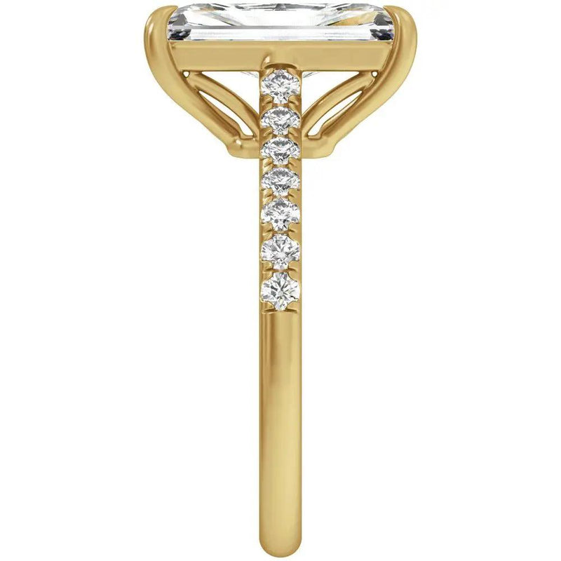 Rayon du Midi, 14K Gold Lab Grown Diamond Radiant Engagement Ring