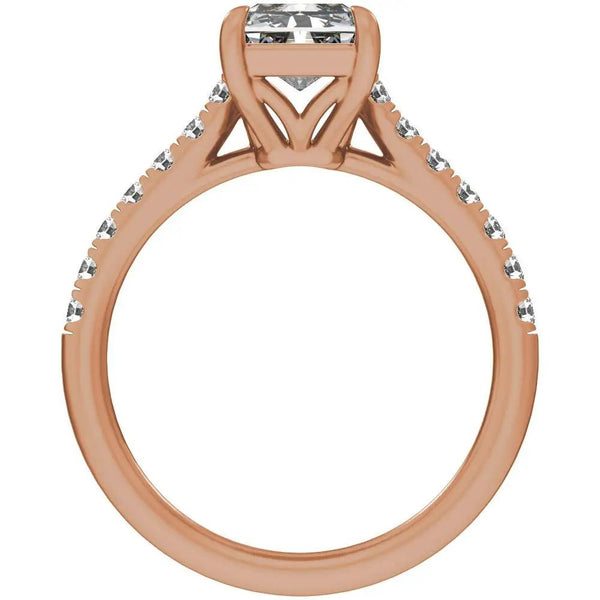 Rayon du Midi, 14K Gold Lab Grown Diamond Radiant Engagement Ring