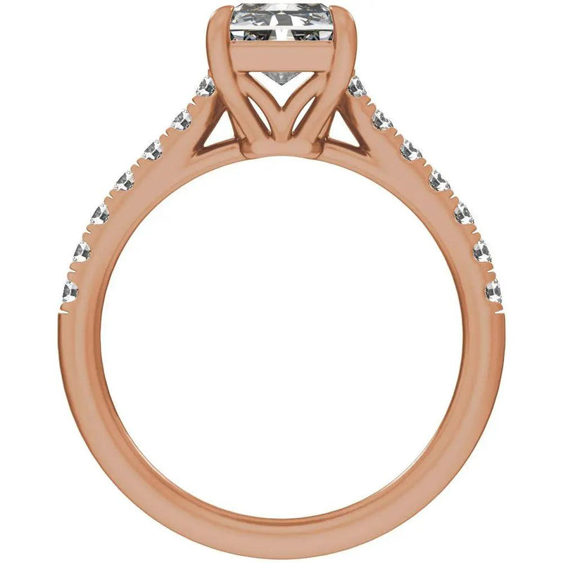 Rayon du Midi, 14K Gold Lab Grown Diamond Radiant Engagement Ring