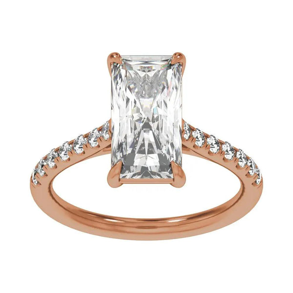 Rayon du Midi, 14K Gold Lab Grown Diamond Radiant Engagement Ring