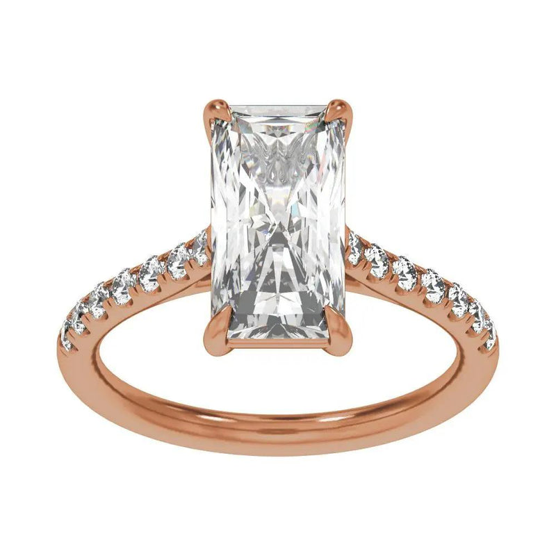 Rayon du Midi, 14K Gold Lab Grown Diamond Radiant Engagement Ring