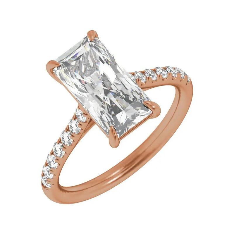 Rayon du Midi, 14K Gold Lab Grown Diamond Radiant Engagement Ring
