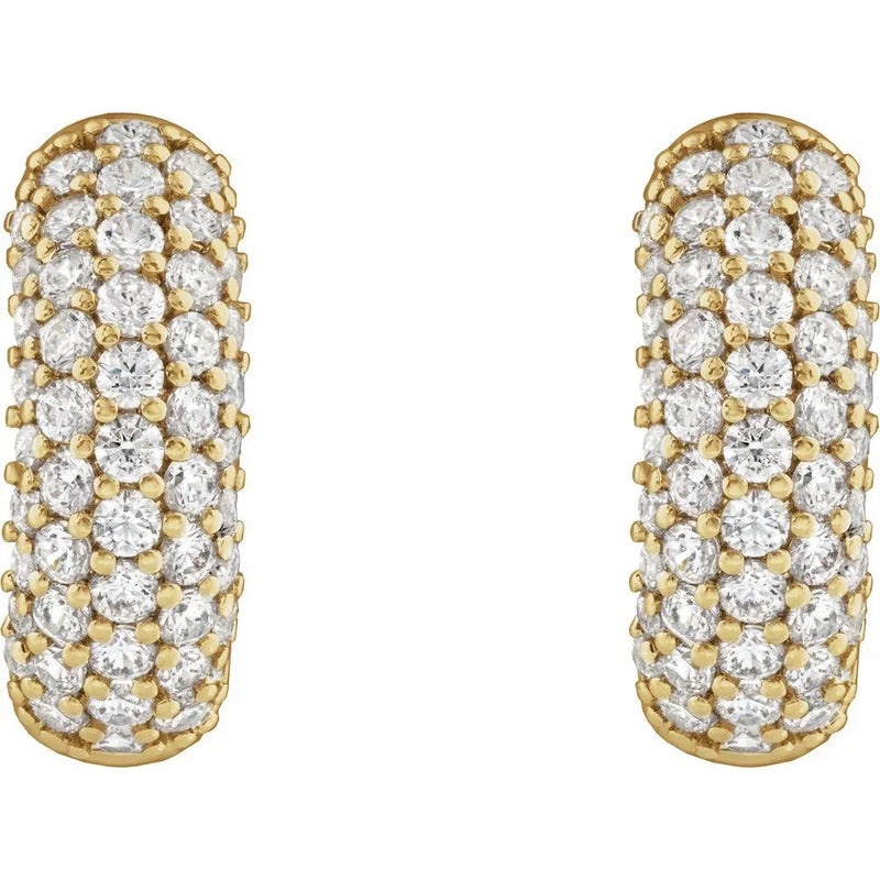 Lumière de Montmartre, Diamond Pave Hoop Earrings